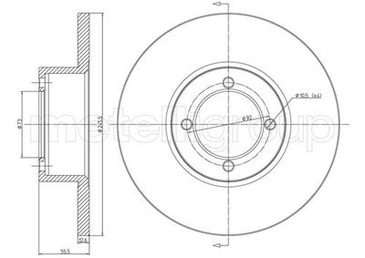 Диск тормозной METELLI 230022