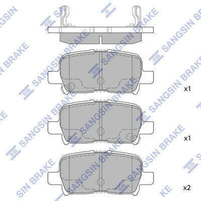 Колодки тормозные дисковые SANGSIN SP1371