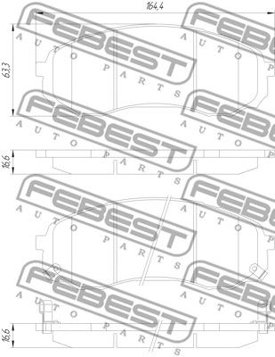 Колодки тормозные передние FEBEST 2201CARF