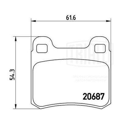 Колодки тормозные дисковые задние TRIALLI PF4060