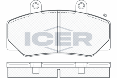 Колодки тормозные дисковые ICER 180837