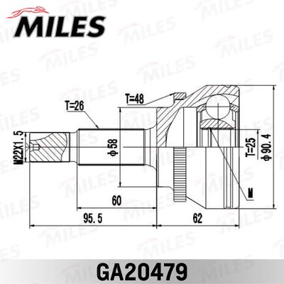 ШРУС наружный Miles GA20479