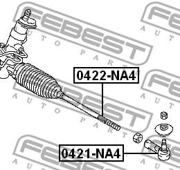 Тяга рулевая FEBEST 0422NA4