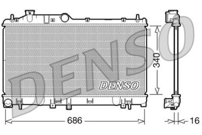 Радиатор системы охлаждения DENSO DRM36007