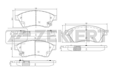 Колодки тормозные передние PILENGA FDP3334