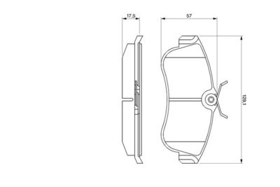 Колодки тормозные дисковые передние BOSCH 0986461147