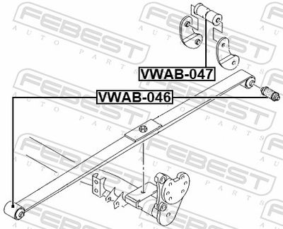 Сайлентблок рессоры задней FEBEST VWAB046