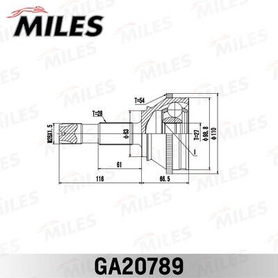 ШРУС наружный Miles GA20789