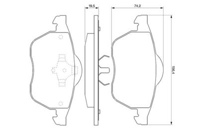 Колодки тормозные дисковые передние BOSCH 0986424481