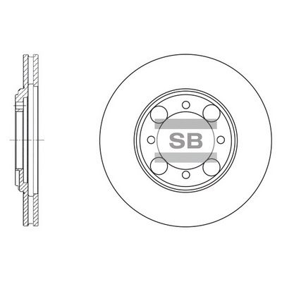 Диск тормозной передний SANGSIN SD1014