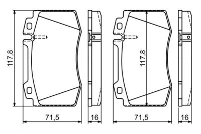 Колодки тормозные дисковые BOSCH 0986495278