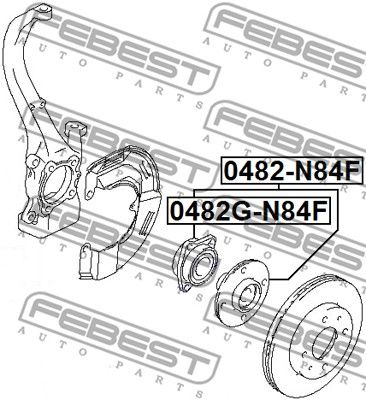 Ступица передняя FEBEST 0482GN84F