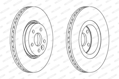 Диск тормозной передний FERODO DDF1607C1