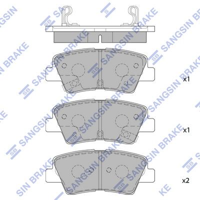 Колодки тормозные задние SANGSIN SP4459
