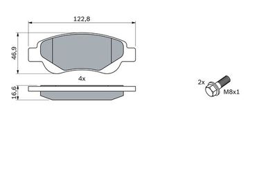 Колодки тормозные дисковые передние BOSCH 0986494065