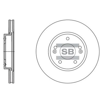 Диск тормозной передний SANGSIN SD1135