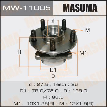 Ступица передняя Masuma MW11005