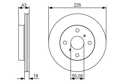 Диск тормозной BOSCH 0986479S46