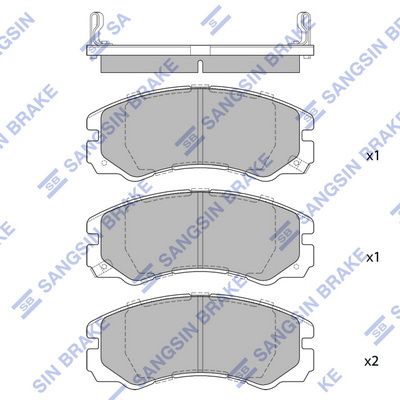 Колодки тормозные передние SANGSIN SP1267