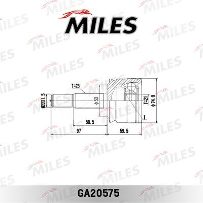 ШРУС наружный Miles GA20575
