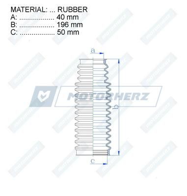 Пыльник рулевой рейки MotorHerz RDZ0371MG