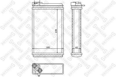 Радиатор отопителя STELLOX 1035046SX