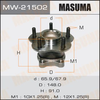 Ступица колеса в сборе задняя Masuma MW21502