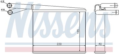 Радиатор отопителя NISSENS 72043