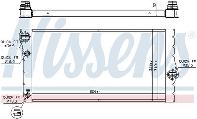Радиатор системы охлаждения NISSENS 60769