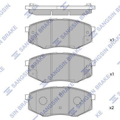 Колодки тормозные передние SANGSIN SP1374