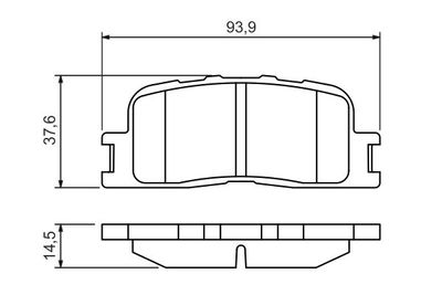 Комплект колодок для дискового тормоза BOSCH 0986494359
