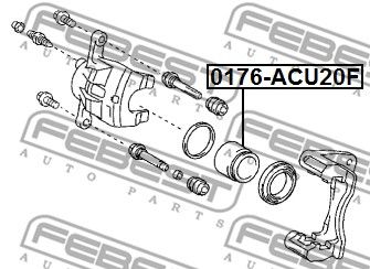 Поршень суппорта тормозного переднего FEBEST 0176ACU20F