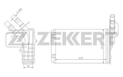 Радиатор отопителя Zekkert MK5019