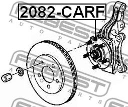 Ступица передняя FEBEST 2082CARF