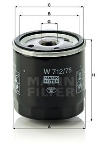 Фильтр масляный MANN-FILTER W71275
