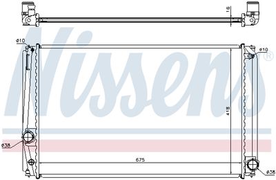 Радиатор системы охлаждения NISSENS 64678A