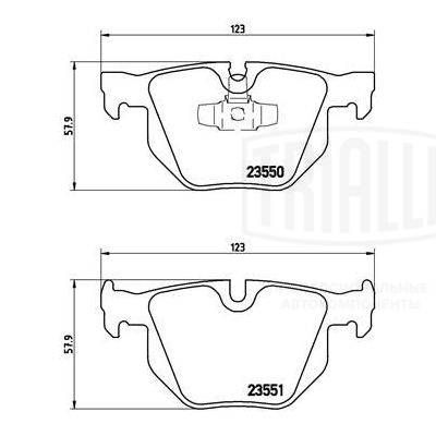 Колодки тормозные дисковые задние TRIALLI PF4016