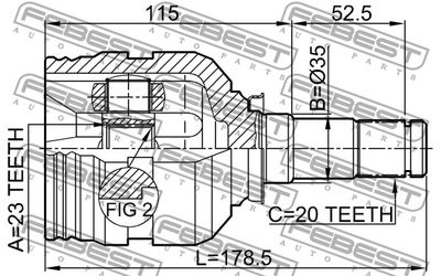 ШРУС внутренний левый FEBEST 0111SXM10LH