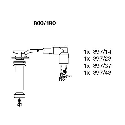 Комплект проводов высоковольтных BREMI 800190