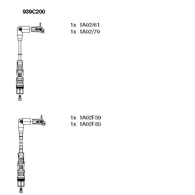 Комплект проводов высоковольтных BREMI 939C200