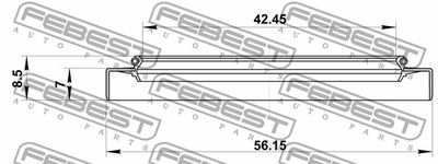 Сальник полуоси FEBEST 95GDY44560709X