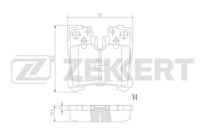 Колодки тормозные дисковые задние Zekkert BS2968