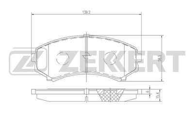 Колодки тормозные дисковые передние Zekkert BS1140
