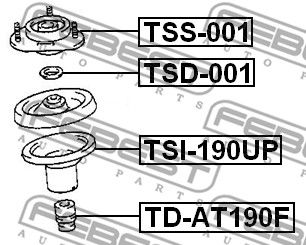 Опора амортизатора переднего FEBEST TSS001