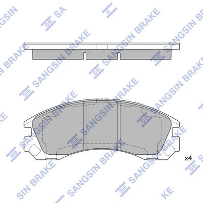 Колодки тормозные передние SANGSIN SP1523