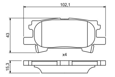 Колодки тормозные дисковые задние BOSCH 0986494224