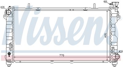 Радиатор системы охлаждения NISSENS 61004