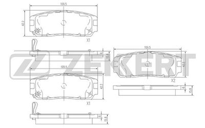Колодки тормозные дисковые задние Zekkert BS1853