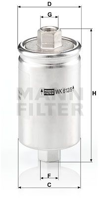 Фильтр топливный MANN-FILTER WK6125