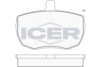 Колодки тормозные дисковые ICER 180230